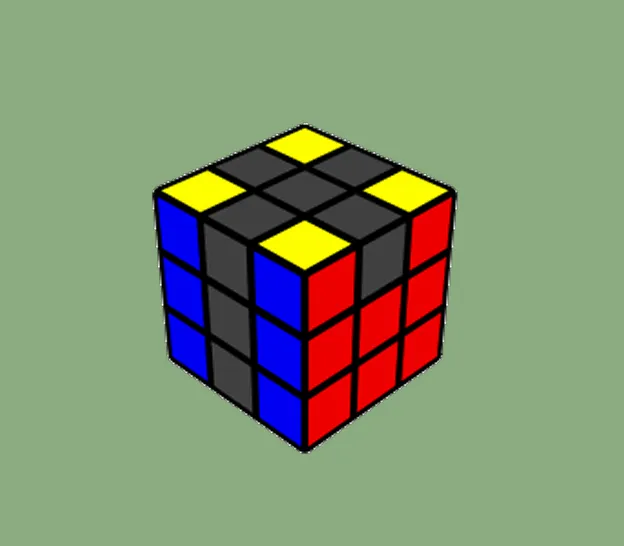 A Rubik's cube after CMLL